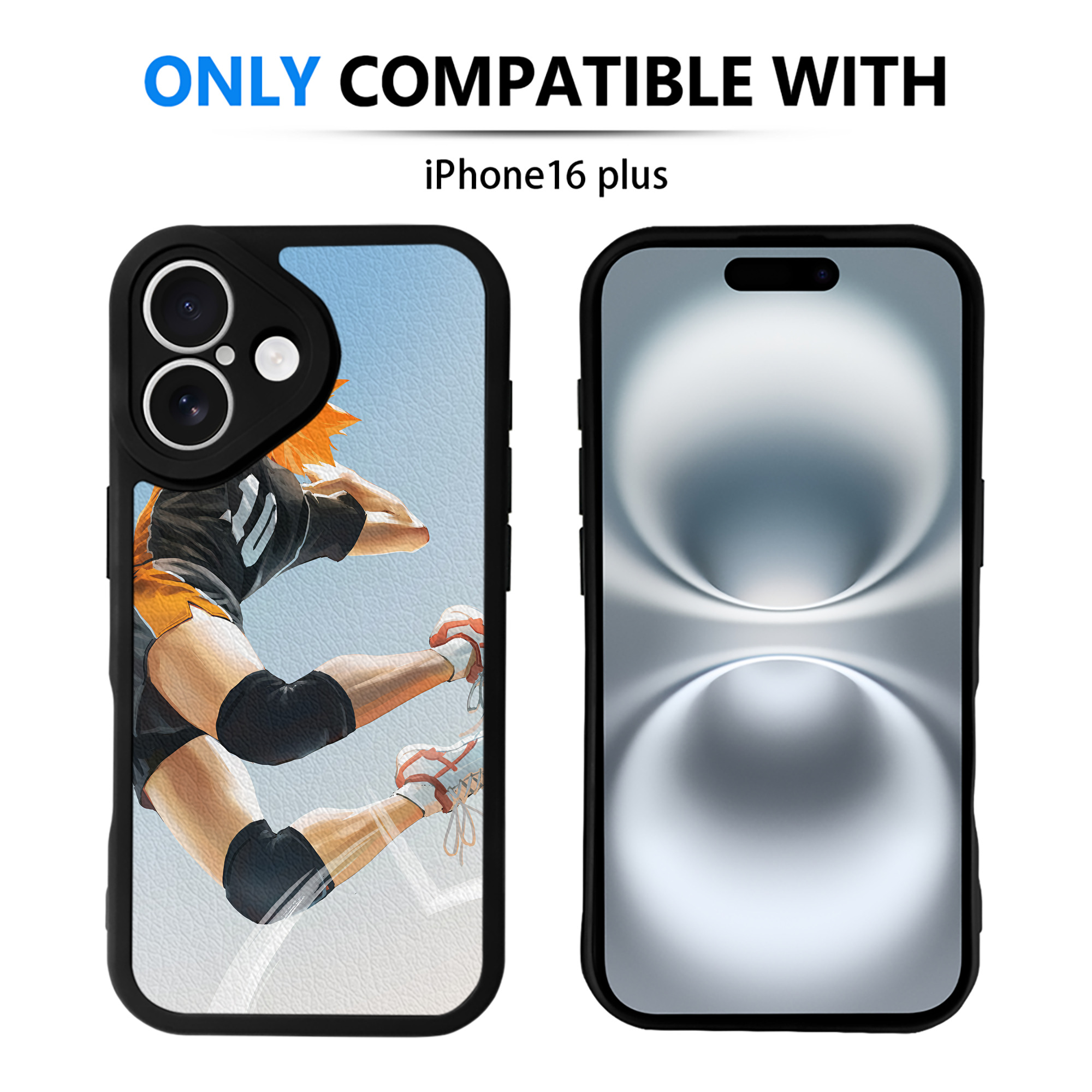（画像用） ハイキュー!! Haikyu!! 【iPhone 16シリーズ対応】シリコンスマホケース（レザー調） 材質：シリコン